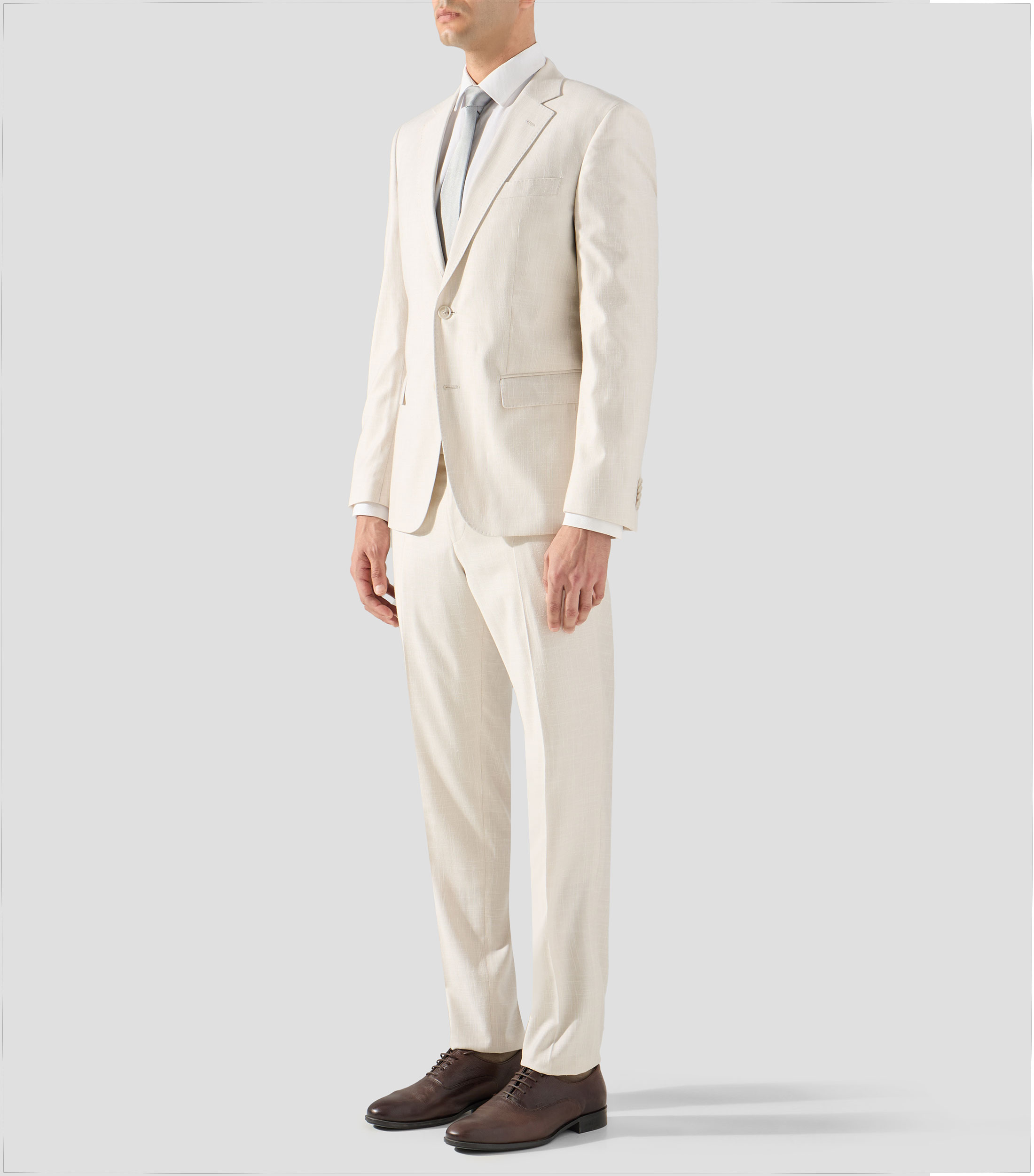 Traje corte regular liso Hombre